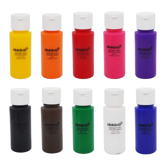 Creatology; 12 Packs: 10 ct. (120 total) Primary Colors Washable Paint Set by Creatology™; Category:Washable & Tempera Paint; Image:1